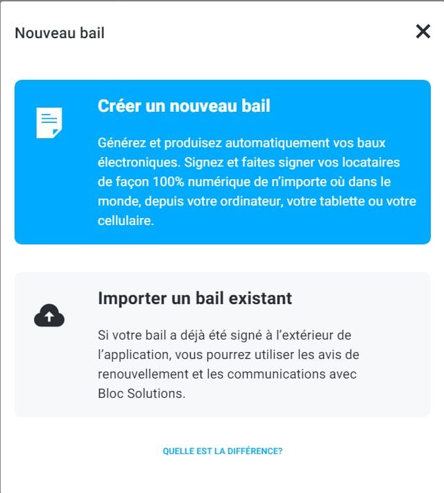 Nouveau bail électronique vs bail existant